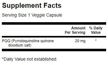 PQQ 20 mg/pyrroloquinoline quinone - 30 capsules