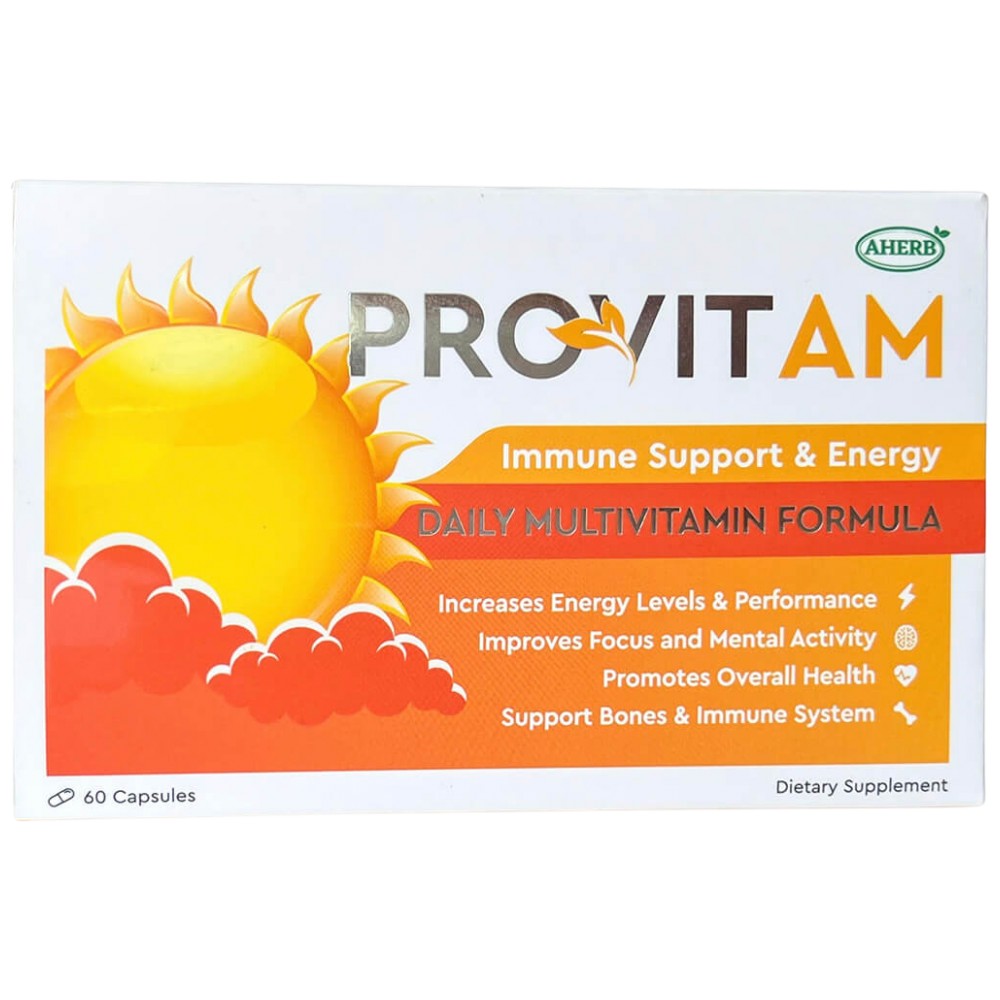 PROVITE AM | avec ZMA, Rose Hips et Probiotiques - 60 capsules