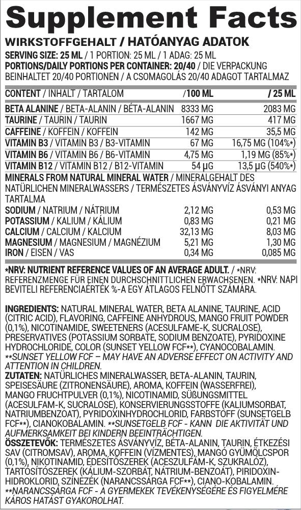 PWO Flow liquide | Pré-travail liquide - 500 ml