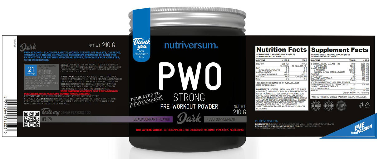 Pwo Strong | Pré-entraînement - 210 grammes