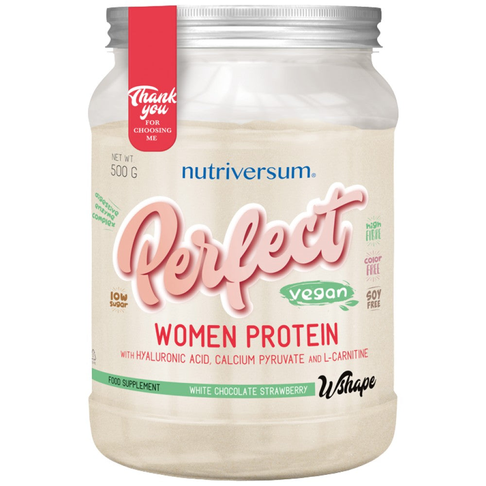 Parfait | Protéine des femmes végétaliennes avec de l'acide hyaluronique, L-carnitine 500 grammes
