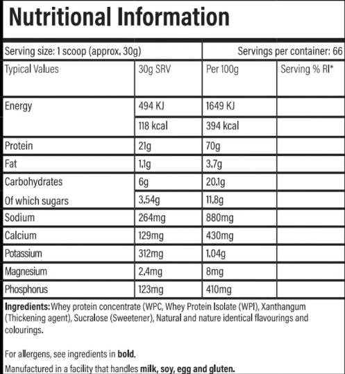 Protéine de performance | Mélange d'isolat et de concentré - 2000 grammes