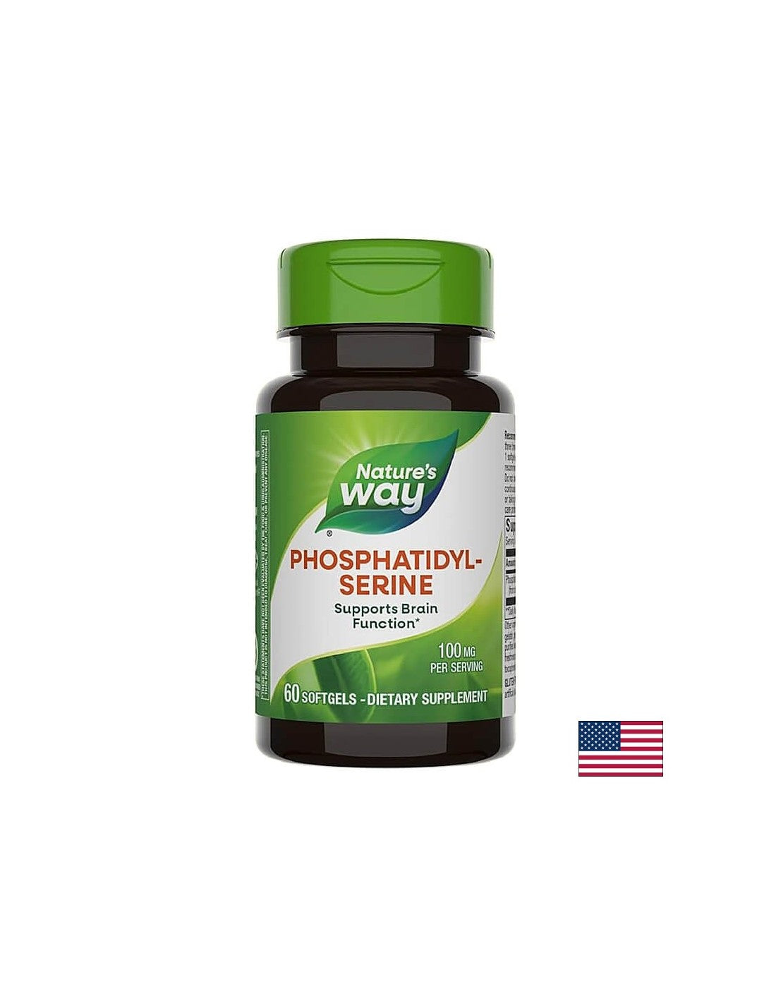 Phosphatidyl-sérine - phosphatidyl-sérine - pour la santé du cerveau - 100 mg, 60 capsules de génie soft