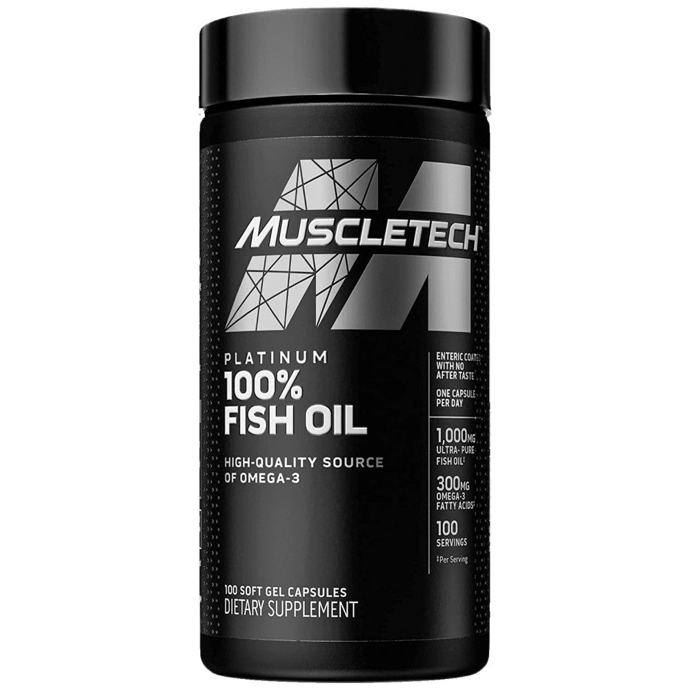 Platine Omega Fish Huile - 100 capsules de gel