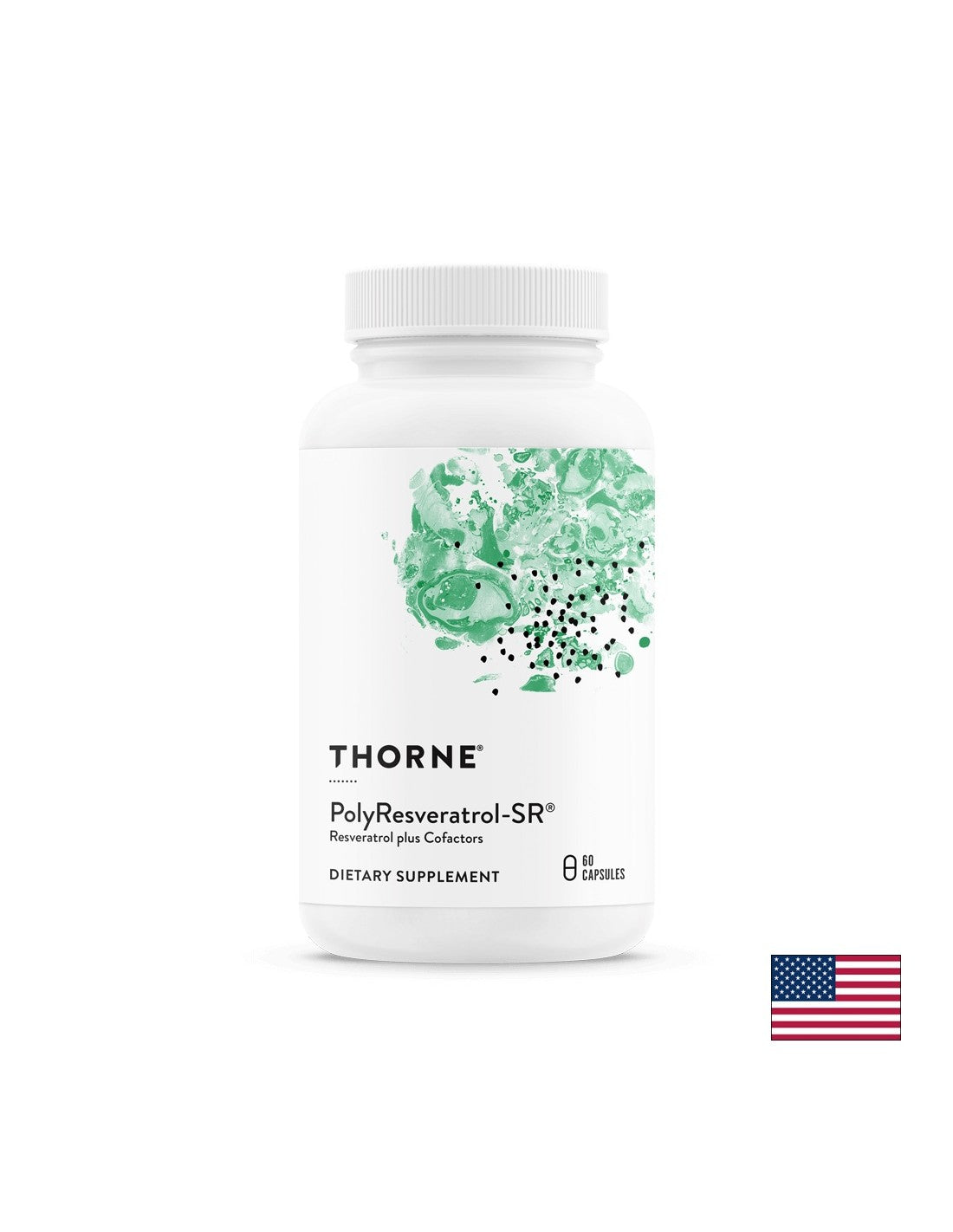 Antioxydant - PolyResvératrol- SR® Resvératrol + Cofacteurs, 60 <tc>Thorne</tc> E<tc>XTEND</tc>Capsules à libération prolongée