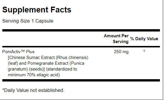 Extrait de grenade 250 mg - 60 capsules