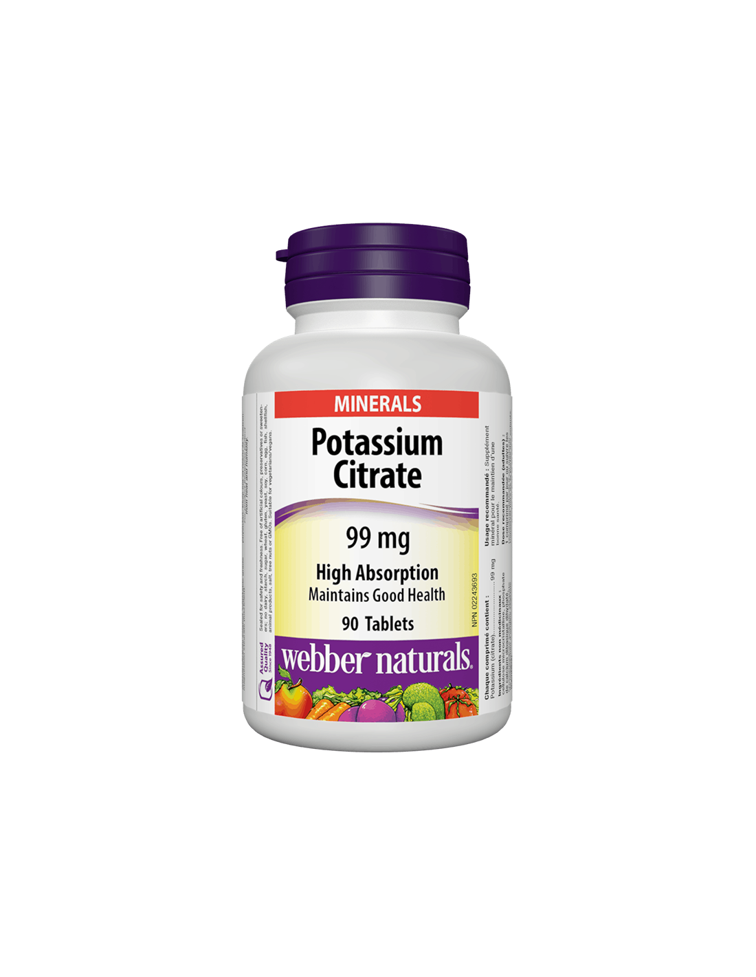 Citrate de potassium, 99 mg, 90 comprimés