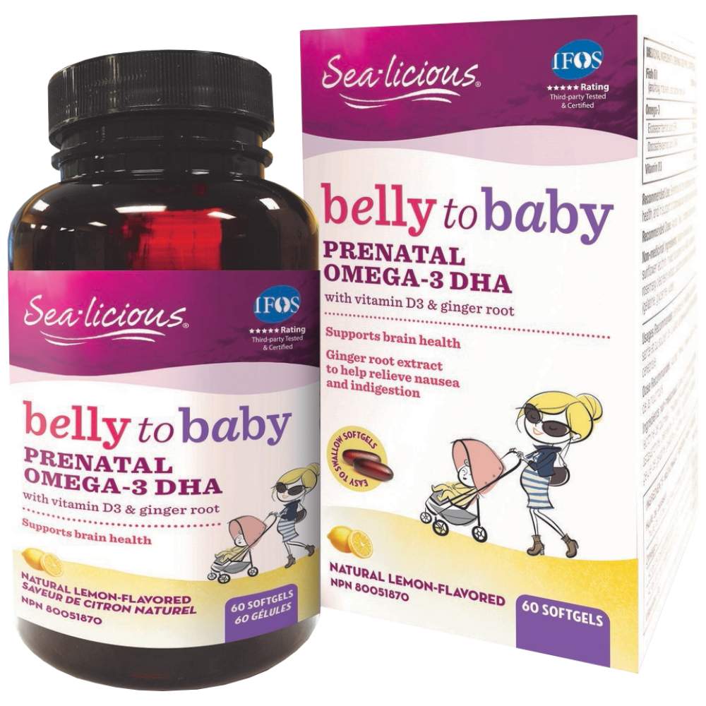 SEA LICIEL OMEGA 3 BELLY TO BABY DHA pour les femmes enceintes 816 mg 60 capsules de gel