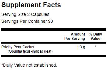 Cactus de la figue de Barbard Opuntia 650 mg 180 capsules