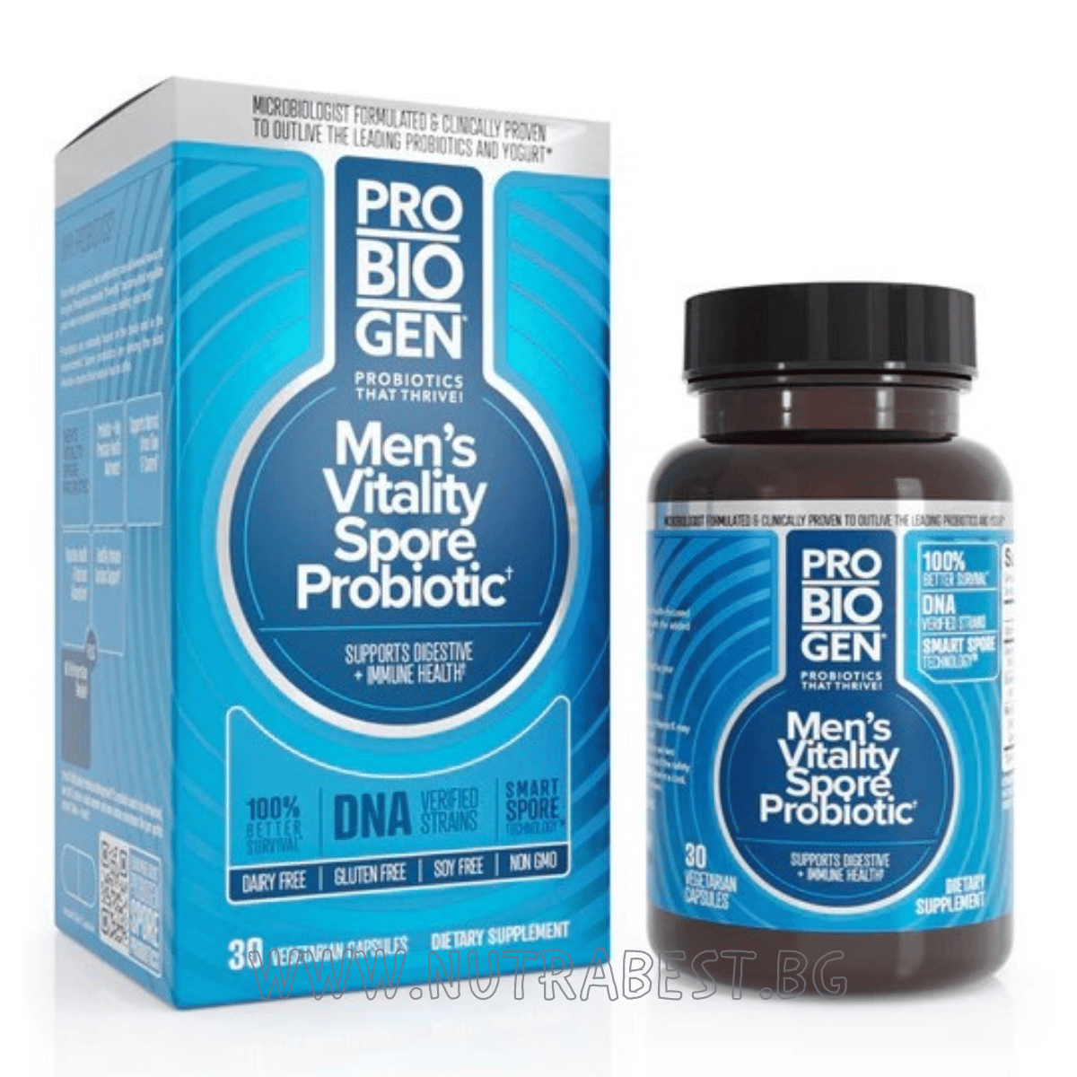 <tc>Probiogen</tc> Men`s Vitality Probiotic - Probiotique pour hommes - 30 capsules