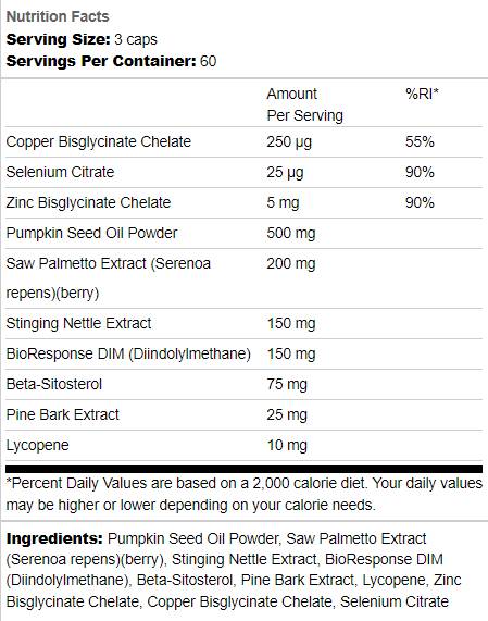Prostate | avec graines de citrouille et palmier de scie - 180 capsules