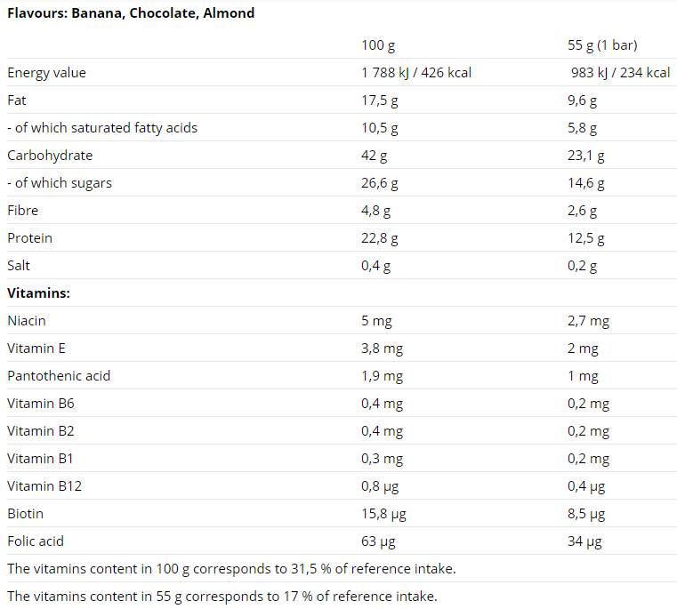 Barre protéique 55g - 24 x 55 grammes