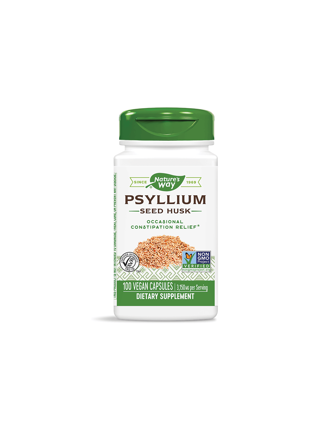 Psyllium Seed Husk 525 mg x 100 capsules Nature's Way