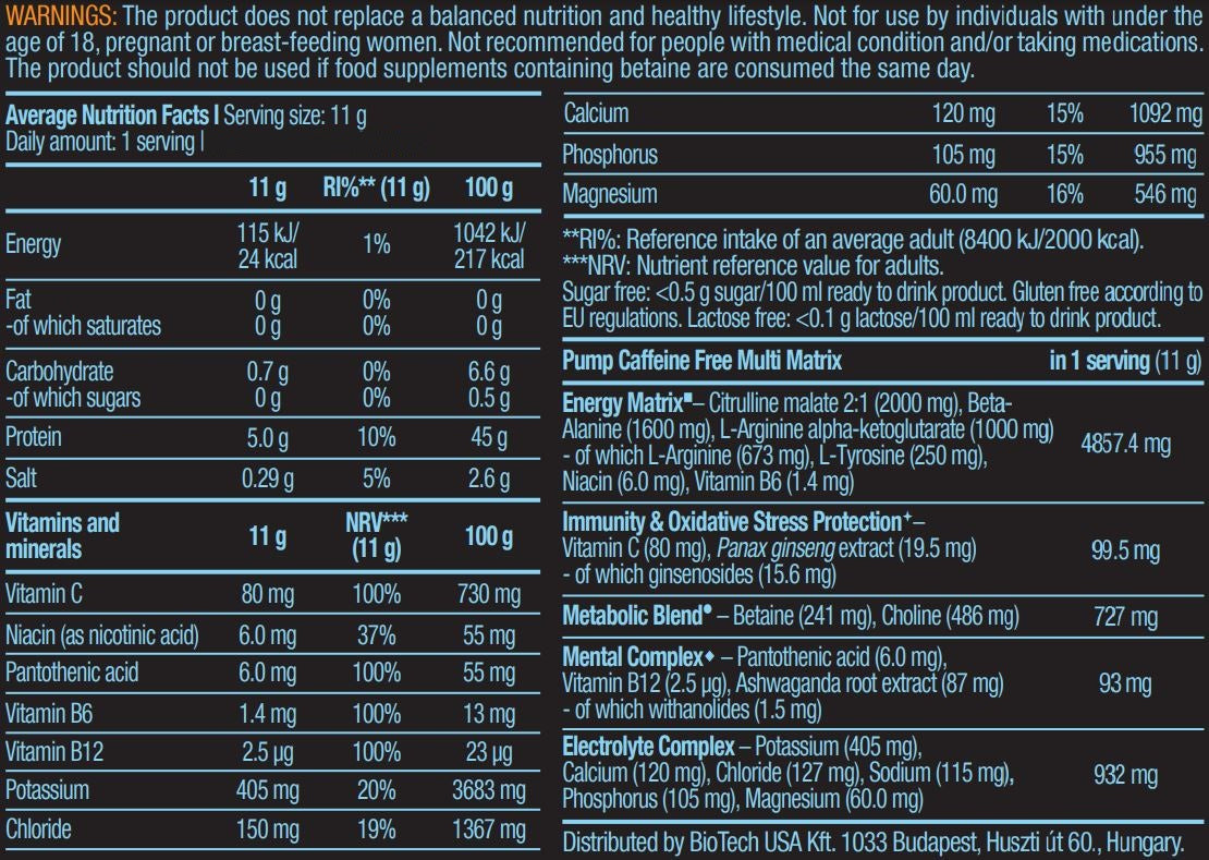 Pomper de la caféine sans boisson poudre/11 g