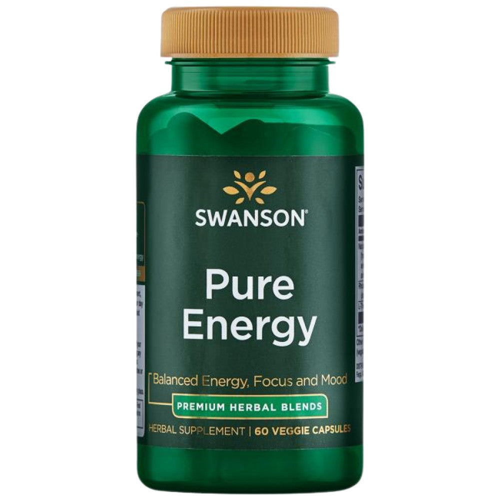 Énergie pure | Cafeine naturelle, Rhodiola et L-théanine 60 capsules