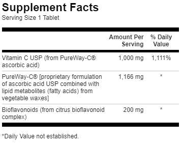 Pureway-C 1000 mg avec des bioflavonoïdes - 90 comprimés