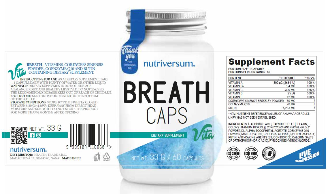 Bouchons de respiration - 60 capsules