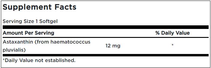 Astaxanthine 12 mg - 30 capsules de gel