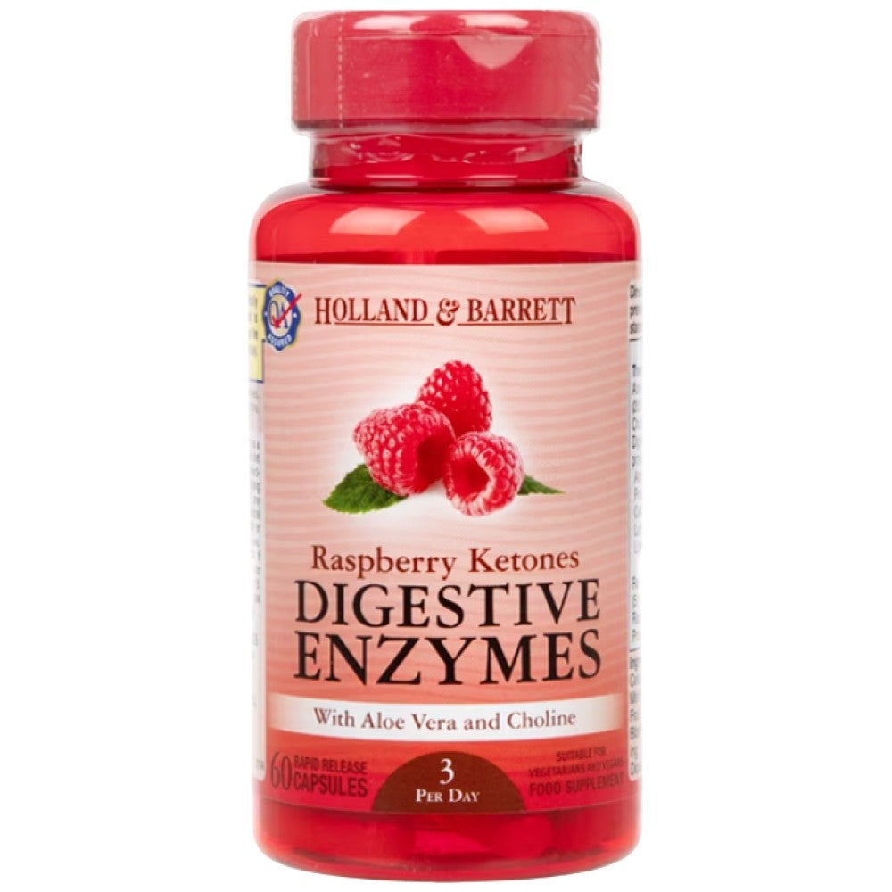 Ketones de framboise enzymes digestives - 60 capsules