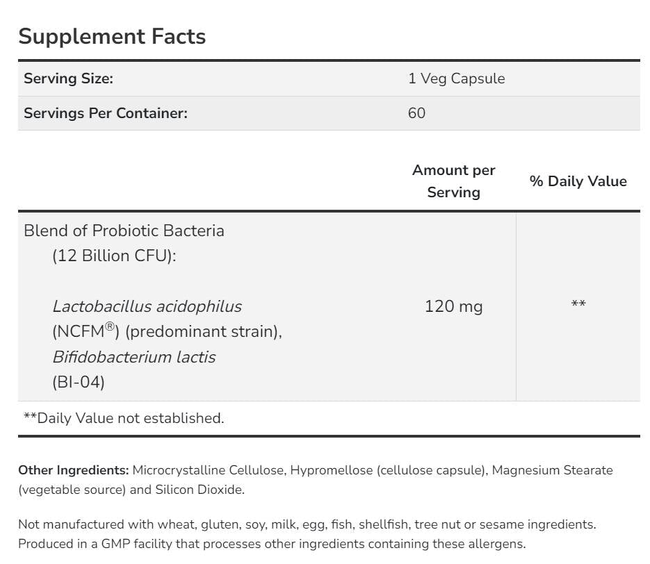 Probiotique des soins respiratoires | avec 12 milliards de cellules actives - 60 capsules
