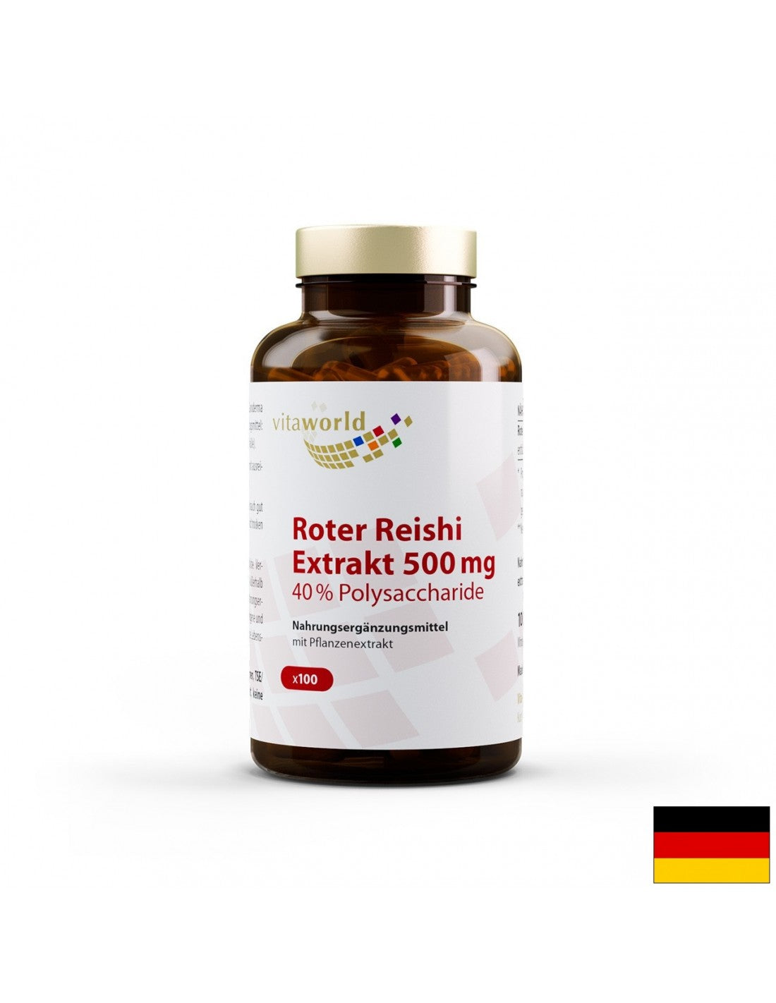 Extrait Roter Reishi/Reishi rouge 500 mg, 100 capsules