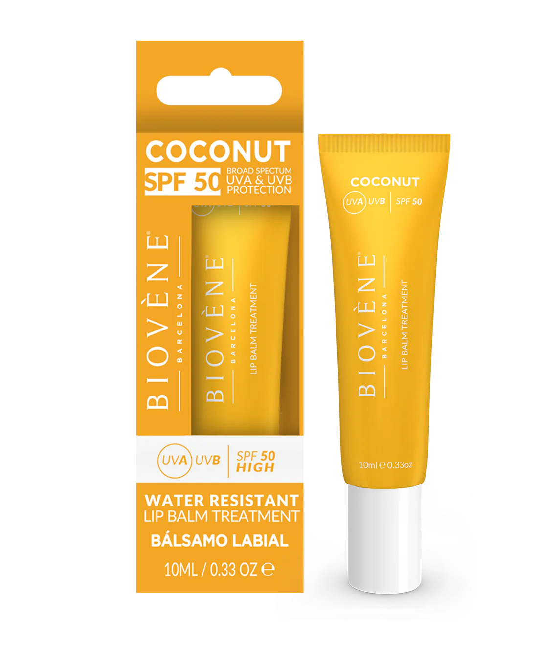 Baume à lèvres de crème solaire avec noix de coco SPF 50 - 10 ml