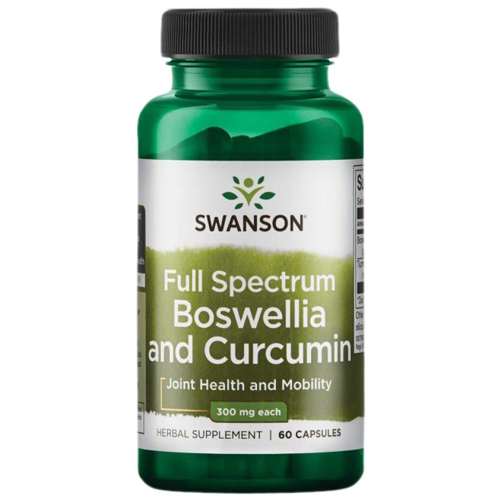 Boswellia et curcumine à spectre complet - 60 capsules