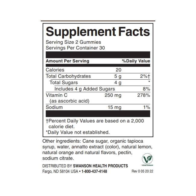 Gummies de la vitamine C - 60 gummies