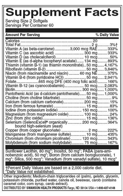 Capsules multiples multiples hautement efficaces 120 capsules de gel
