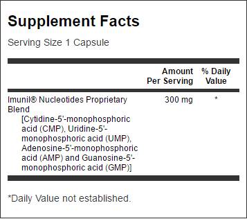 Nucléotides mixtes avec des capsules Imunil 60