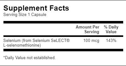 Sélénium 100 mcg (l-sélénométhionine) - 300 capsules