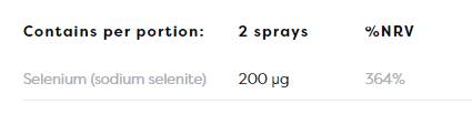 Sélénium oral Spray 200 mcg - 26 ml