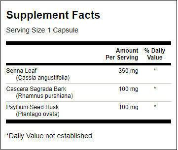 Senna/Psyllium/Cascara Complex 550 mg - 90 capsules