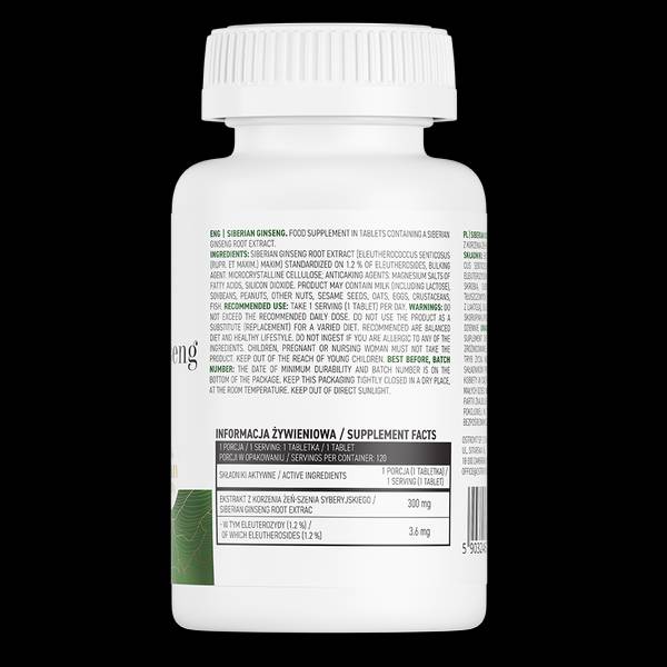 Ginseng sibérien 300 mg 120 comprimés