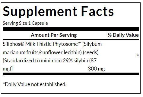 Siliphos Milk Thistle Phytosome 300 mg - 60 capsules