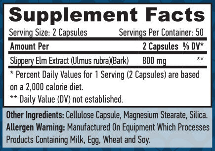Elm glissant 400 mg./100 VCAPS.