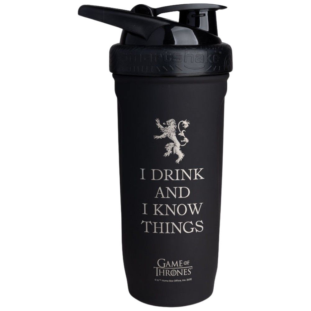 Smart Renforce en acier inoxydable Shaker | Game of Thrones que je bois et je sais des choses - 900 ml