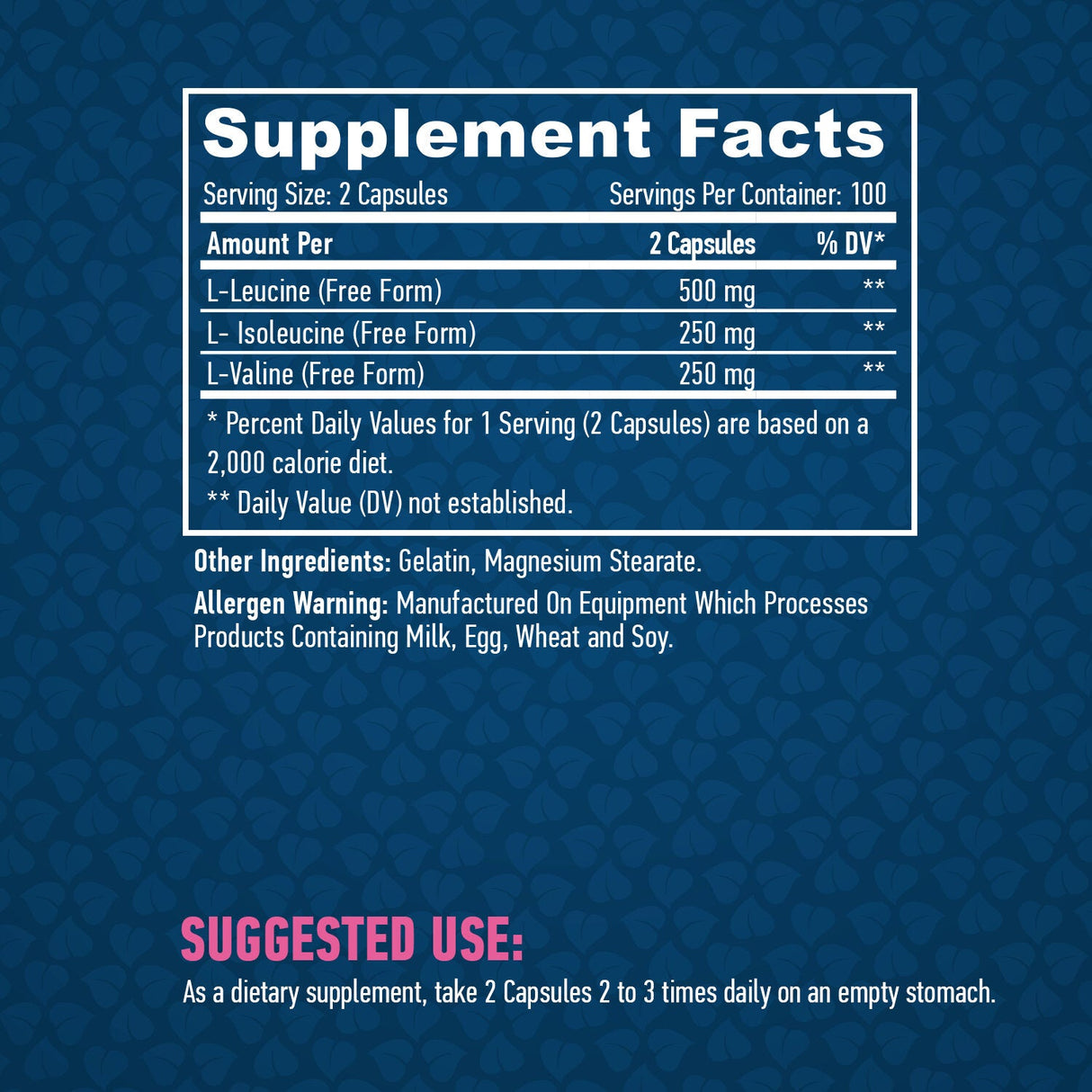 Sports BCAA 2: 1: 1 500mg/200 Caps