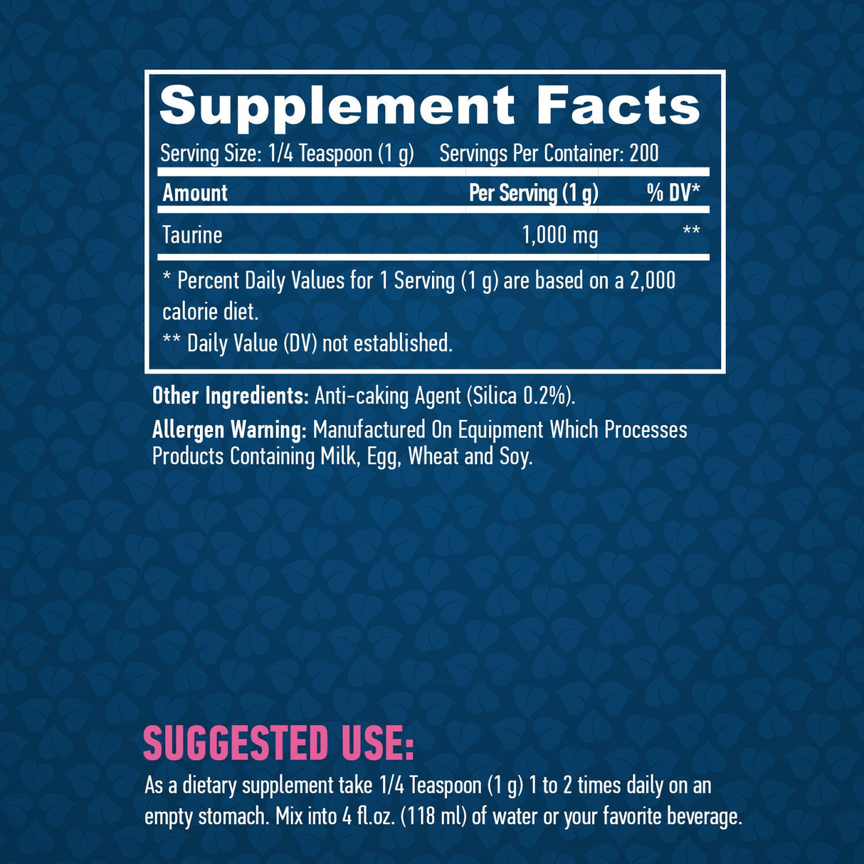 Sports Taurine 200G.