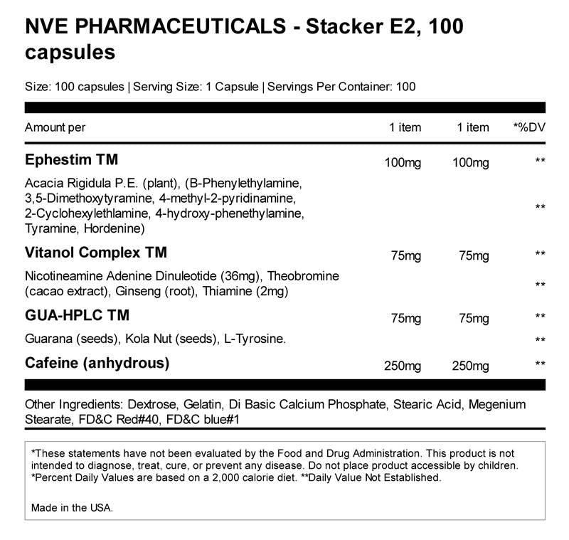 Capsules E2 Xtreme 100