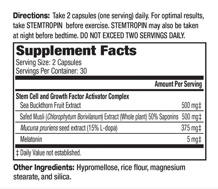 STEMTROPIN | Cellules souches et boost GH - 60 capsules