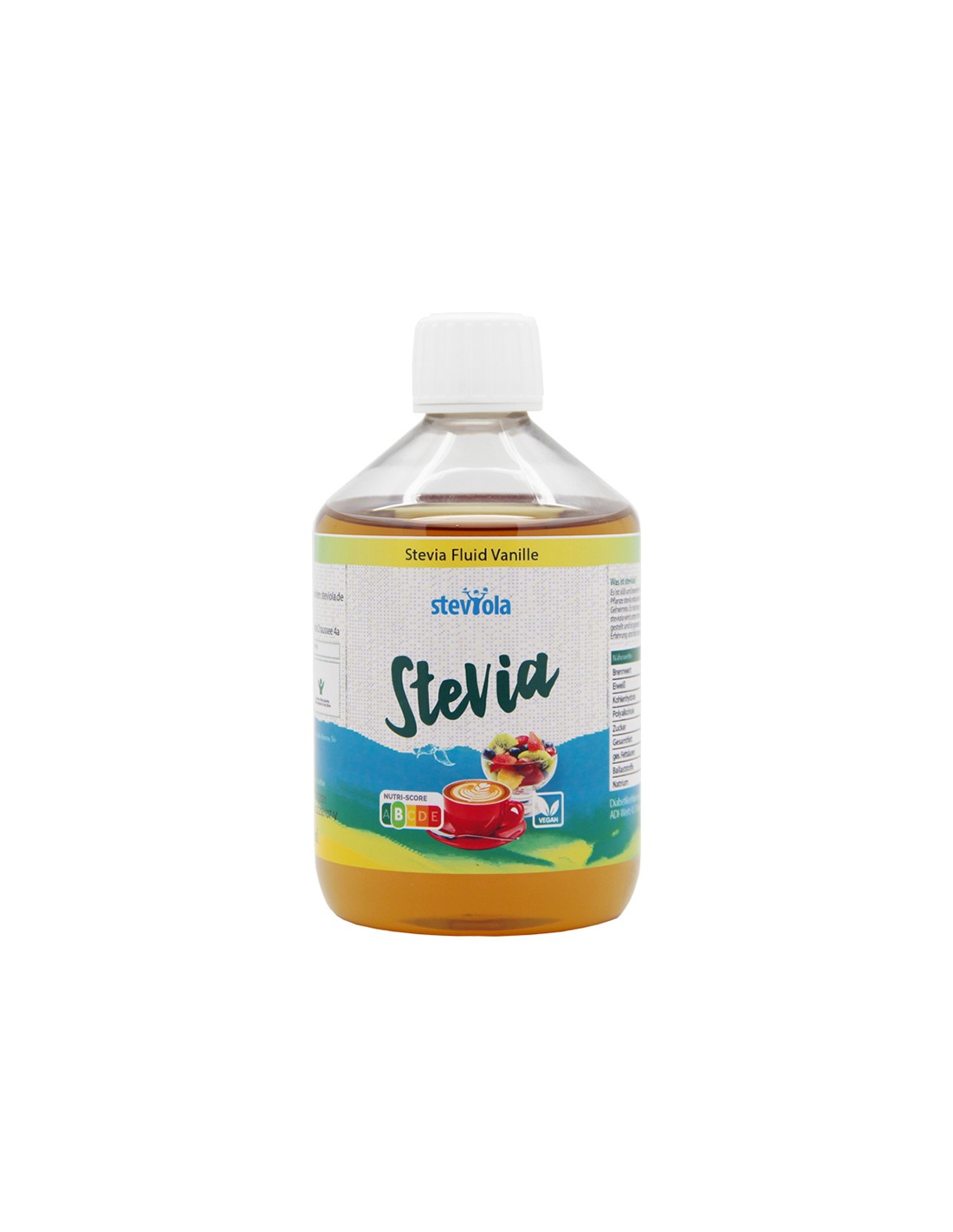 Stevia liquide avec arôme de vanille - Steviola, 500 ml