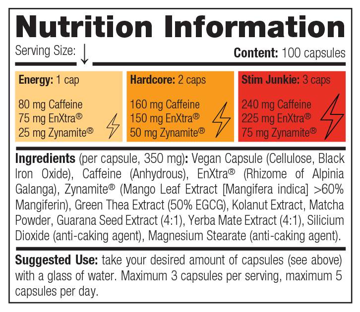 Stim dunkie/énergie maximale - 100 capsules