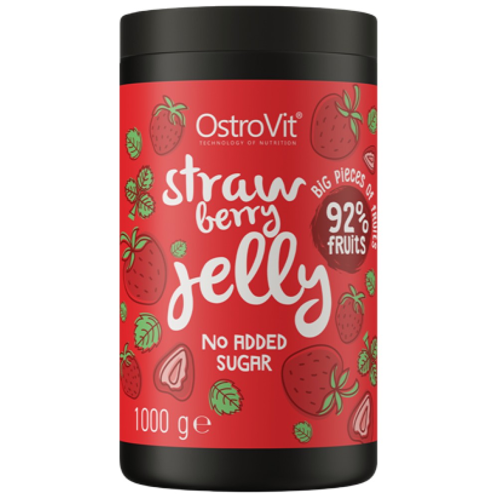 Gelée de fraises | 92% de fruits réels ~ pas de sucre ajouté 1000 grammes
