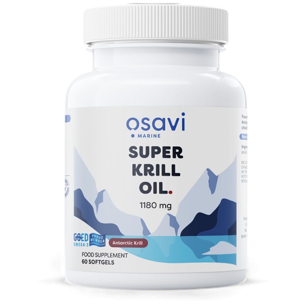 Huile Super Krill 1180 mg - 60 capsules de gel