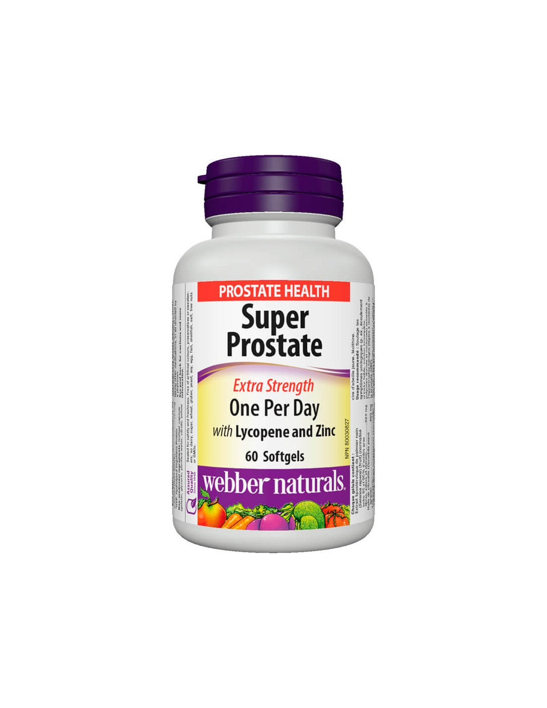 Formule de soutien de la prostate Super Prostate Extra Strength avec lycopène et zinc x 60 capsules molles <tc>Webber Naturals</tc>