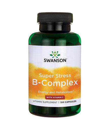 Complexe de vitamine B super stress avec de la vitamine C - 100 capsules