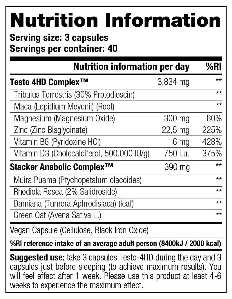 Capsules Testo 4HD 120