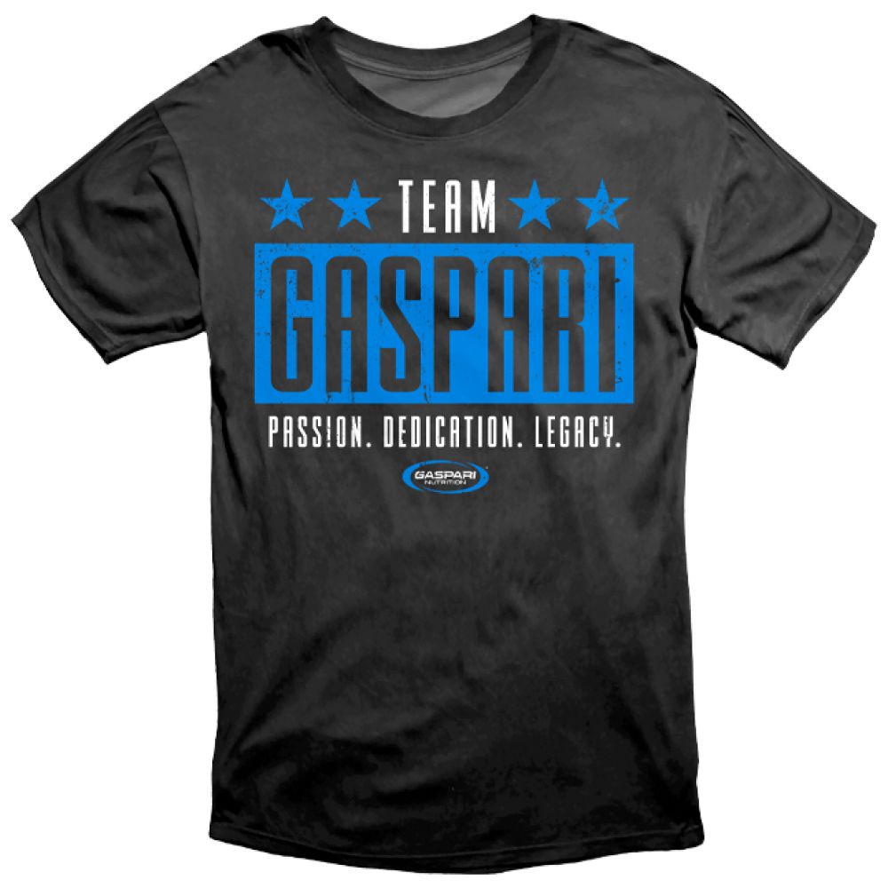 T-shirt/équipe Gaspari/Passion. Dévouement. Héritage.