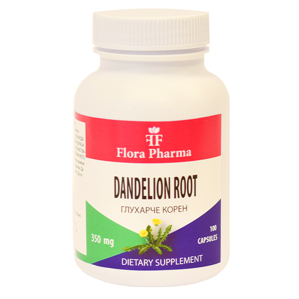 Racine de pissenlit/taraxacum/1050 mg/100 capsules, 33 doses/Flora Pharma
